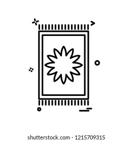 Prayer mat icon design vector