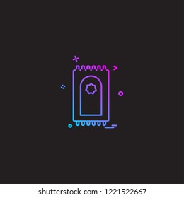 Prayer mat icon design vector 