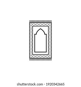 Prayer Mat Icon On White Background Stock Vector (Royalty Free ...