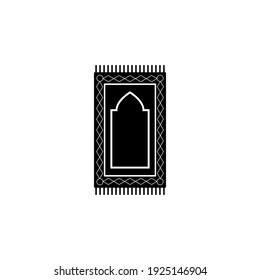 Prayer mat icon on white background. Traditional Islamic Background. vector illustration