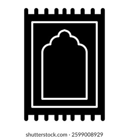 Prayer mat icon solid style transparent