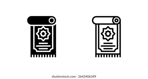 Prayer mat icon, used by Muslims during prayer, especially during Ramadan.