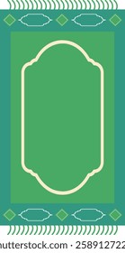 Prayer Mat Illustration with Flat Cartoon Design. Ramadan Kareem Symbol. Isolated Vector Clipart