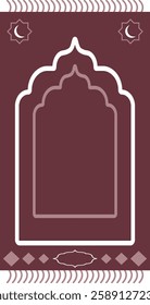 Prayer Mat Illustration with Flat Cartoon Design. Ramadan Kareem Symbol. Isolated Vector Clipart