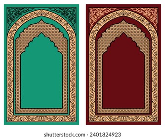 Prayer mat islamic prayer rug vector design