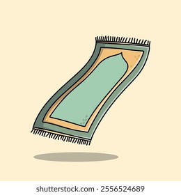 Prayer mat or Muslim prayer rug with a simple design
