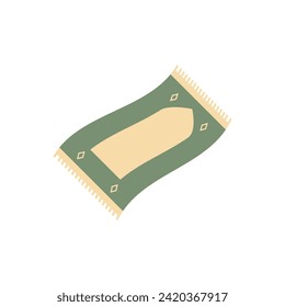 Prayer mat or rug icon flat design