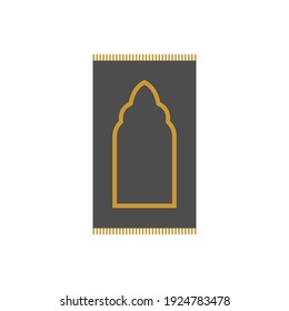 Prayer Mat or Sajadah Icon : Suitable for Religion Theme, Islam Theme, Infographics and Other Graphic Related Assets.