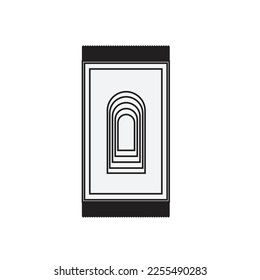 Prayer mat or Salah Icon. Ornamental Mosque Flooring. Infographic And Other Graphic Related Assets with Black Background Vector illustration Design.
