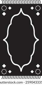 Prayer Mat Silhouette. Isolated on White Background. Vector Illustration