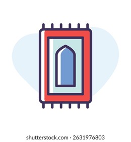 Prayer Mat ícone vetor ilustração stock