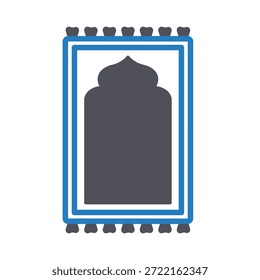 Ícone do vetor do tapete de oração que pode facilmente modificar ou editar
