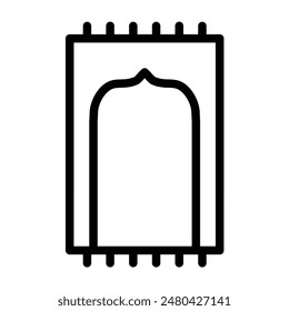 prayer mat Vector Line Icon Design