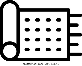 prayer mat vector thin line icon