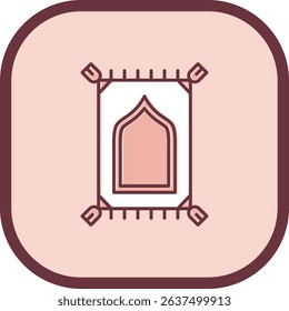 Prayer mate Line vector Icon Design