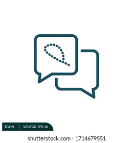 prayer message beads icon illustration vector eps 10 