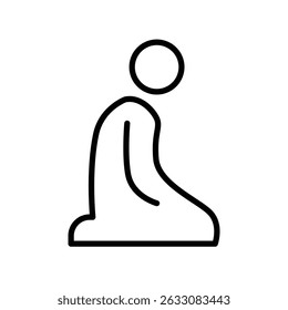 Gebet Moslem Symbol Illustration Vektordesign Vorlage