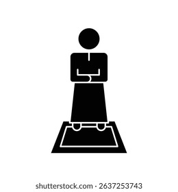 Prayer moslem icon illustration vector design template