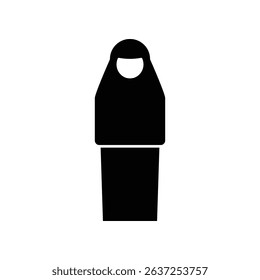 Prayer moslem icon illustration vector design template