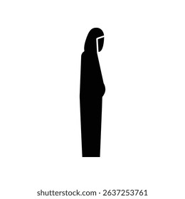 Prayer moslem icon illustration vector design template