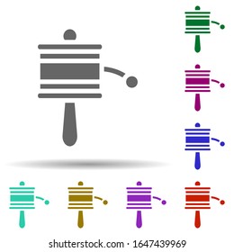 Icono de oración en estilo multicolor. Glifo simple, vector plano de iconos de la religiosidad mundial para ui y ux, sitio web o aplicación móvil