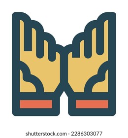 prayer of ramadan month fill icon set