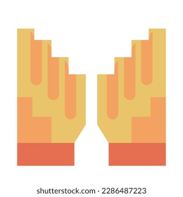 prayer of ramadan month flat icon set