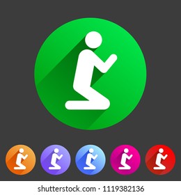 prayer room area icon flat web sign symbol logo label