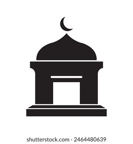 prayer room icon vector illustration template design