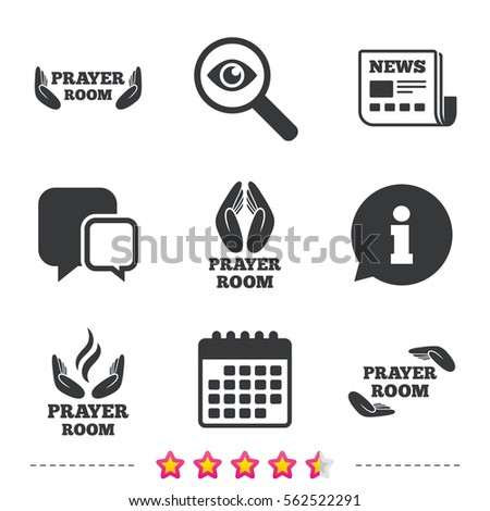 Prayer Room Icons Religion Priest Faith Royalty Free Stock