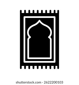 Prayer Rug icon. for mobile concept color editable