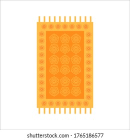 Prayer rug icon on white background. Traditional Islamic Background. color editable