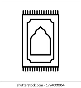 Prayer Rug Icon On White Background Stock Vector (Royalty Free) 1498492502