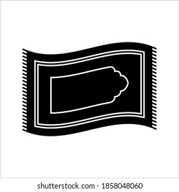 Prayer rug icon on white background. Traditional Islamic Background. Colorful ornamental vector design for rug, carpet. vector illustration