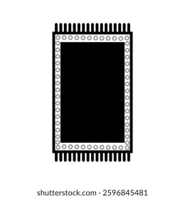 Prayer rug icon on white background. Traditional Islamic Background
