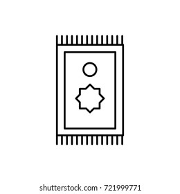 Prayer rug icon on white background