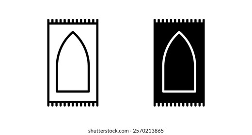 Prayer rug Icon set. Symbol isolated white background. vector illustration. color editable.