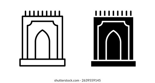 Prayer rug Icon set. Symbol isolated on white background. vector illustration.