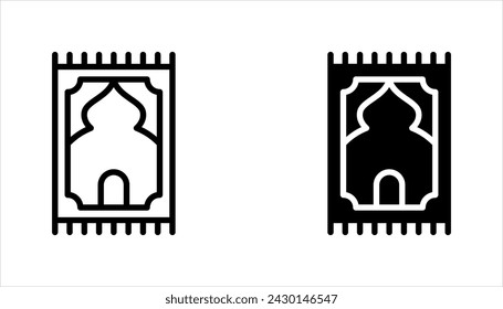 Prayer rug icon set. Traditional Islamic Background. vector illustration on white background.