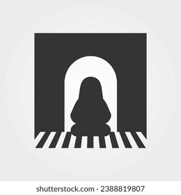 Prayer rug icon - Simple Vector Illustration