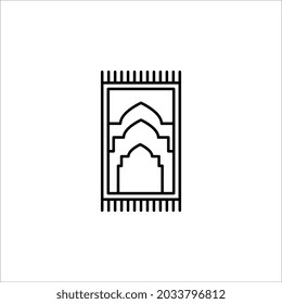 Prayer rug icon vector illustration. Traditional Islamic Background eps 10