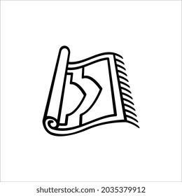 Prayer-Teppich-Symbol, Vektorgrafik. Traditioneller islamischer Hintergrund10