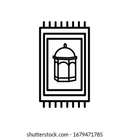prayer rug icon vector outline style for your design