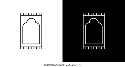 Alfombra de oración icono símbolo de signo de Vector