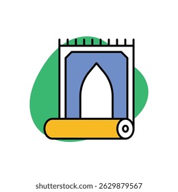 Ilustração de stock de vetor de Ícone de Tapete de Oração