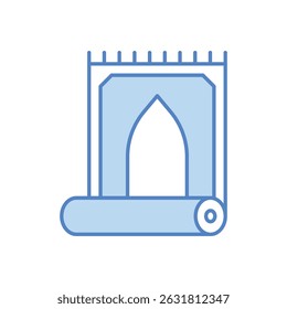 Ilustração de stock de vetor de Ícone de Tapete de Oração
