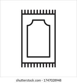 Prayer rug icon.Traditional Islamic Background