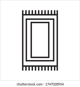 Icono de alfombra de oración.Fondo islámico tradicional
