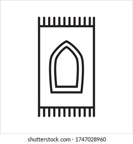 Prayer rug icon.Traditional Islamic Background