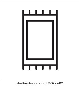 Prayer rug icon.Traditional Islamic Background